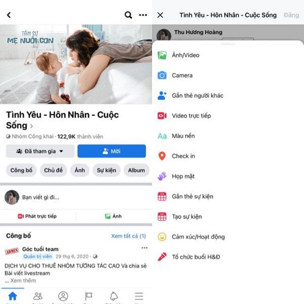 cách phát trực tiếp trên nhóm facebook