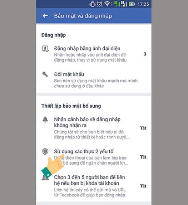 cách bảo mật facebook 2 lớp 