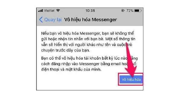 cách khóa messenger tạm thời