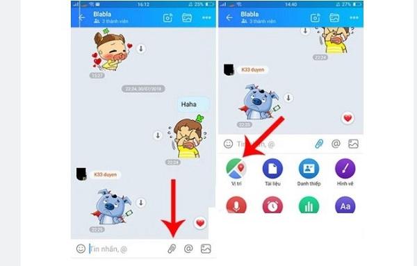 cách gửi định vị trên zalo 