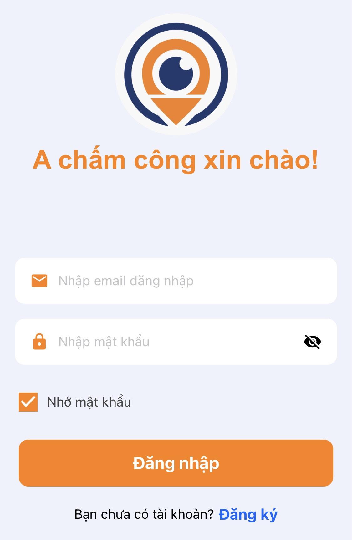 truy cập vào ứng dụng achamcong